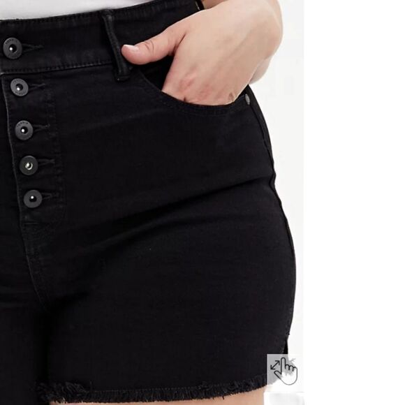 TORRID 5" High Rise  Black Shorts. SIZE 22 - Picture 6 of 16